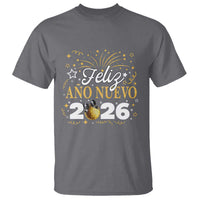 Spanish New Year 2026 T Shirt Feliz Ano Nuevo NYE Party Faux Glitter Effect Printed - Wonder Print Shop