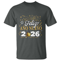 Spanish New Year 2026 T Shirt Feliz Ano Nuevo NYE Party Faux Glitter Effect Printed - Wonder Print Shop