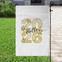 Hello New Year 2026 Vintage Floral Patchwork Quilt Garden Flag - Wonder Print Shop