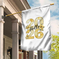 Hello New Year 2026 Vintage Floral Patchwork Quilt Garden Flag - Wonder Print Shop