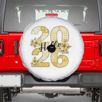 Hello New Year 2026 Vintage Floral Patchwork Quilt Spare Tire Cover - Wonder Print Shop
