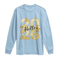Hello New Year 2026 Vintage Floral Patchwork Quilt Long Sleeve Shirt - Wonder Print Shop