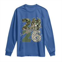 Camo Happy New Year Party 2026 Long Sleeve Shirt Camouflage Disco Ball - Wonder Print Shop