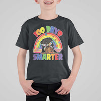 Funny 100 Days Smarter Afro African American Girl T Shirt For Kid