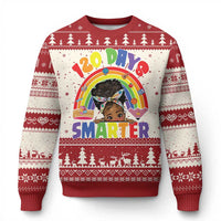 Funny 120 Days Smarter Afro African American Girl Ugly Christmas Sweater