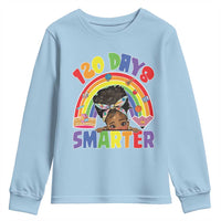 Funny 120 Days Smarter Afro African American Girl Youth Sweatshirt