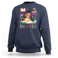 Funny 100 Days Smarter Black Afro African American Girl Sweatshirt