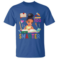 Funny 100 Days Smarter Black Afro African American Girl T Shirt