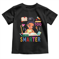Funny 100 Days Smarter Black Afro African American Girl Toddler T Shirt
