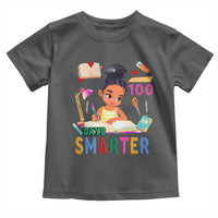 Funny 100 Days Smarter Black Afro African American Girl Toddler T Shirt