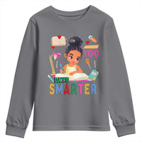 Funny 100 Days Smarter Black Afro African American Girl Youth Sweatshirt