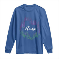 Texas Home State Map Pride Bluebonnets Long Sleeve Shirt