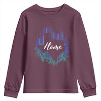 Texas Home State Map Pride Bluebonnets Youth Sweatshirt