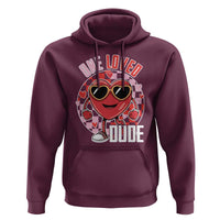 Funny Valentine's Day Hoodie One Loved Dude Cute Heart Checkerboard