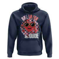 Funny Valentine's Day Hoodie One Loved Dude Cute Heart Checkerboard