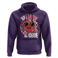 Funny Valentine's Day Hoodie One Loved Dude Cute Heart Checkerboard