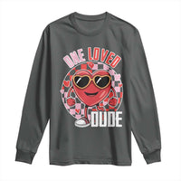 Funny Valentine's Day Long Sleeve Shirt One Loved Dude Cute Heart Checkerboard