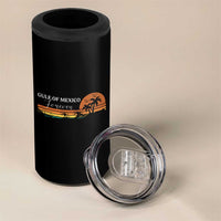 Gulf Of Mexico Forever 4 in 1 Can Cooler Tumbler Beach Palm Treen Vintage Retro