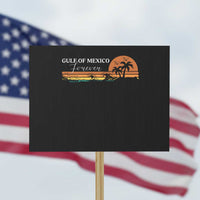 Gulf Of Mexico Forever Protest Sign Beach Palm Treen Vintage Retro - Wonder Print Shop