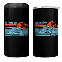 Gulf Of Mexico Forever 4 in 1 Can Cooler Tumbler Vintage Retro Beach Coconut Tree