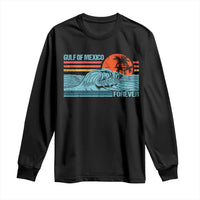 Gulf Of Mexico Forever Long Sleeve Shirt Vintage Retro Beach Coconut Tree