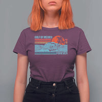 Gulf Of Mexico Forever T Shirt For Women Vintage Retro Beach Coconut Tree