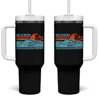 Gulf Of Mexico Forever Tumbler With Handle Vintage Retro Beach Coconut Tree