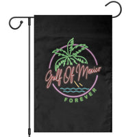 Gulf Of Mexico Forever Garden Flag Beach Coconut Palm Tree Neon Light - Wonder Print Shop