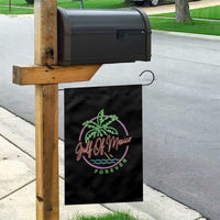 Gulf Of Mexico Forever Garden Flag Beach Coconut Palm Tree Neon Light - Wonder Print Shop