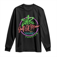 Gulf Of Mexico Forever Long Sleeve Shirt Beach Coconut Palm Tree Neon Light
