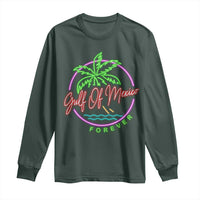 Gulf Of Mexico Forever Long Sleeve Shirt Beach Coconut Palm Tree Neon Light