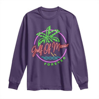 Gulf Of Mexico Forever Long Sleeve Shirt Beach Coconut Palm Tree Neon Light