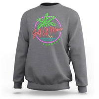 Gulf Of Mexico Forever Sweatshirt Beach Coconut Palm Tree Neon Light
