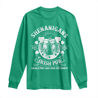Funny Shenanigans Irish Pub Grab A Pint And Join The Paddy Long Sleeve Shirt Irish Beer