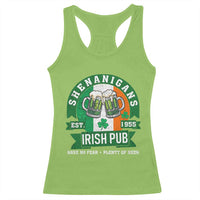 Funny St Patrick's Day Beer Drinking Racerback Tank Top Shenanigans Irish Pub Have No Fear Plenty Of Beer