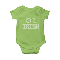 Funny St Patrick's Day 0% Irish Baby Onesie Celtic Knot
