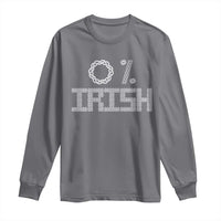 Funny St Patrick's Day 0% Irish Long Sleeve Shirt Celtic Knot