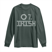 Funny St Patrick's Day 0% Irish Long Sleeve Shirt Celtic Knot