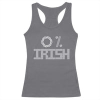 Funny St Patrick's Day 0% Irish Racerback Tank Top Celtic Knot