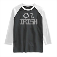 Funny St Patrick's Day 0% Irish Raglan Shirt Celtic Knot