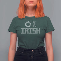 Funny St Patrick's Day 0% Irish T Shirt For Women Celtic Knot