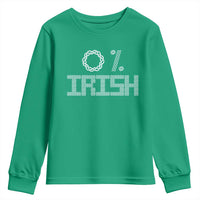 Funny St Patrick's Day 0% Irish Youth Sweatshirt Celtic Knot