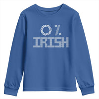 Funny St Patrick's Day 0% Irish Youth Sweatshirt Celtic Knot