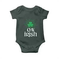 Funny 0% Irish St Patrick's Day Baby Onesie Vintage Shamrock