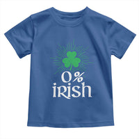 Funny 0% Irish St Patrick's Day Toddler T Shirt Vintage Shamrock