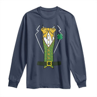 Funny St Patrick's Day Leprechaun Cosplay Tuxedo Long Sleeve Shirt
