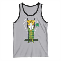 Funny St Patrick's Day Leprechaun Cosplay Tuxedo Tank Top