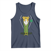 Funny St Patrick's Day Leprechaun Cosplay Tuxedo Tank Top
