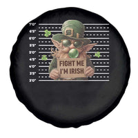 Funny Fight Me I'm Irish Spare Tire Cover Leprechaun Mug Shot St Patrick's Day