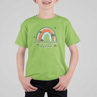 Funny St Patrick's Day Shenanigans Squad T Shirt For Kid Rainbow Shamrock